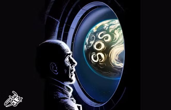 Le dessin paru en une du « Monde » daté du mercredi 8 avril, signé par le dessinateur jordanien Osama Hajjaj.