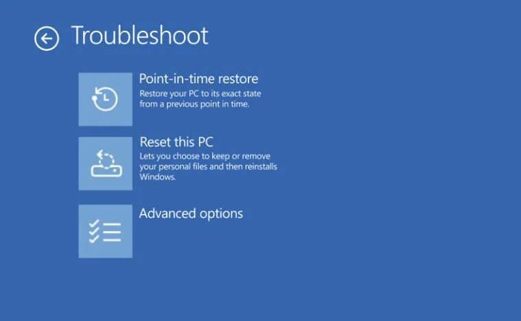 Windows 11 Restauration À Un Instant Dans Le Passé Winre