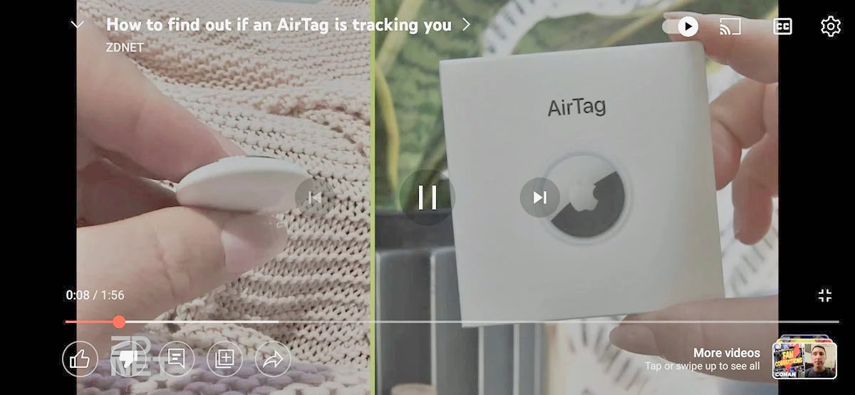 TV displaying a video