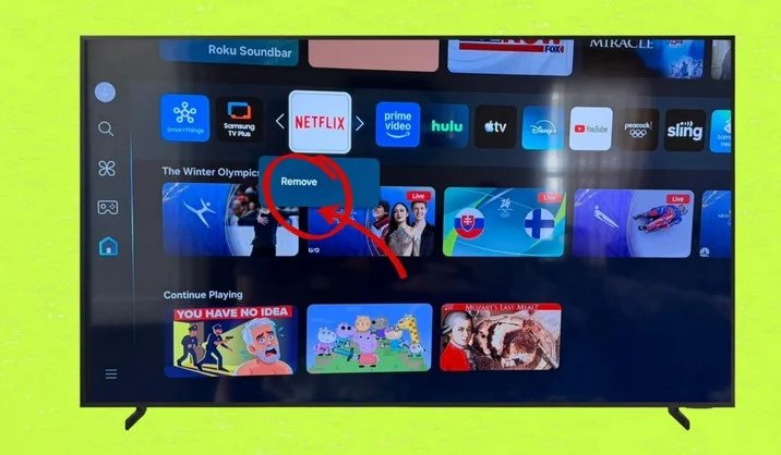 Votre TV Samsung rame ? L'astuce magique de 5 secondes pour retrouver sa rapidité avant le match 5 Supprimer des applications sur TV Samsung