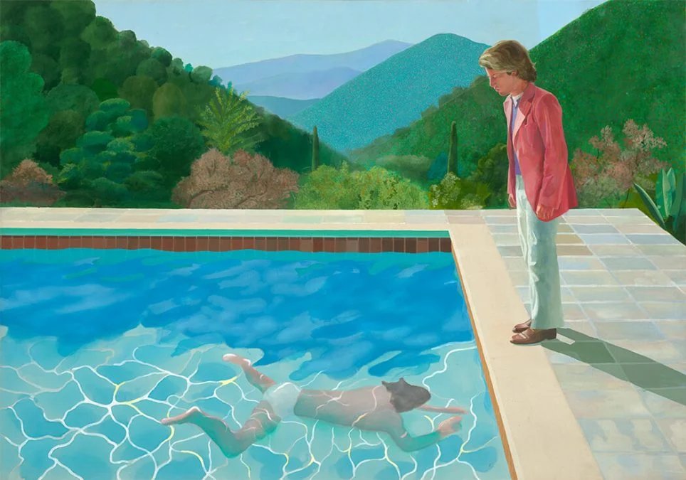 David Hockney, Portrait of an Artist (Pool with Two Figures)