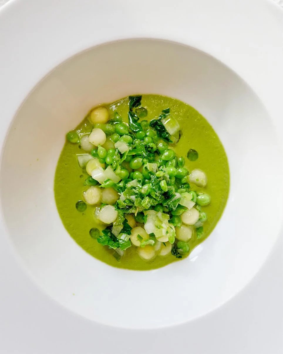 Petit pois rhubarbe à l’oseille