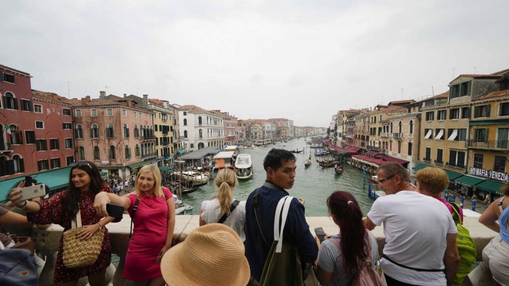 Touristes à Venise.