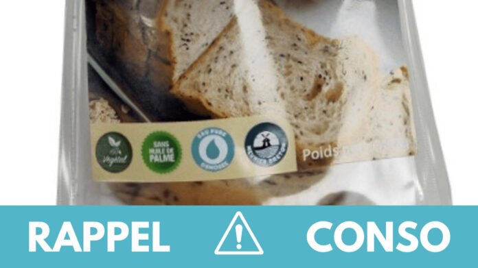 Ces lots de pains de mie contaminés par de l'acide font l'objet d'un rappel