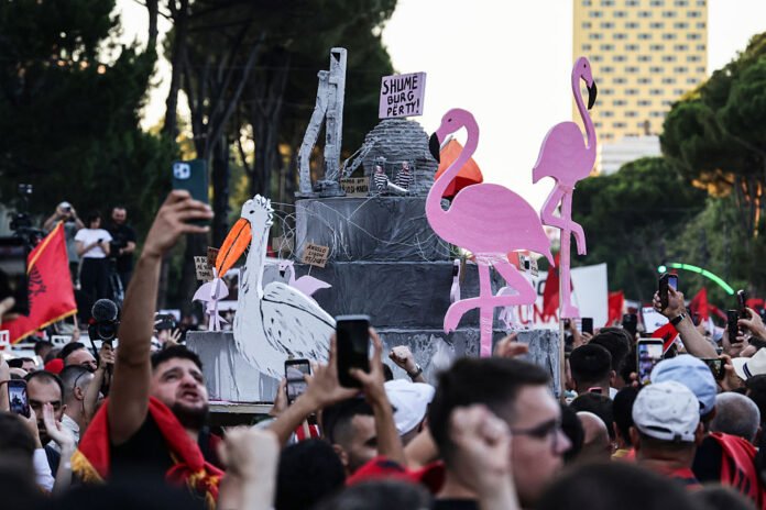 Thousands Join Day 35 Of Anti-Resort Protest In Tirana