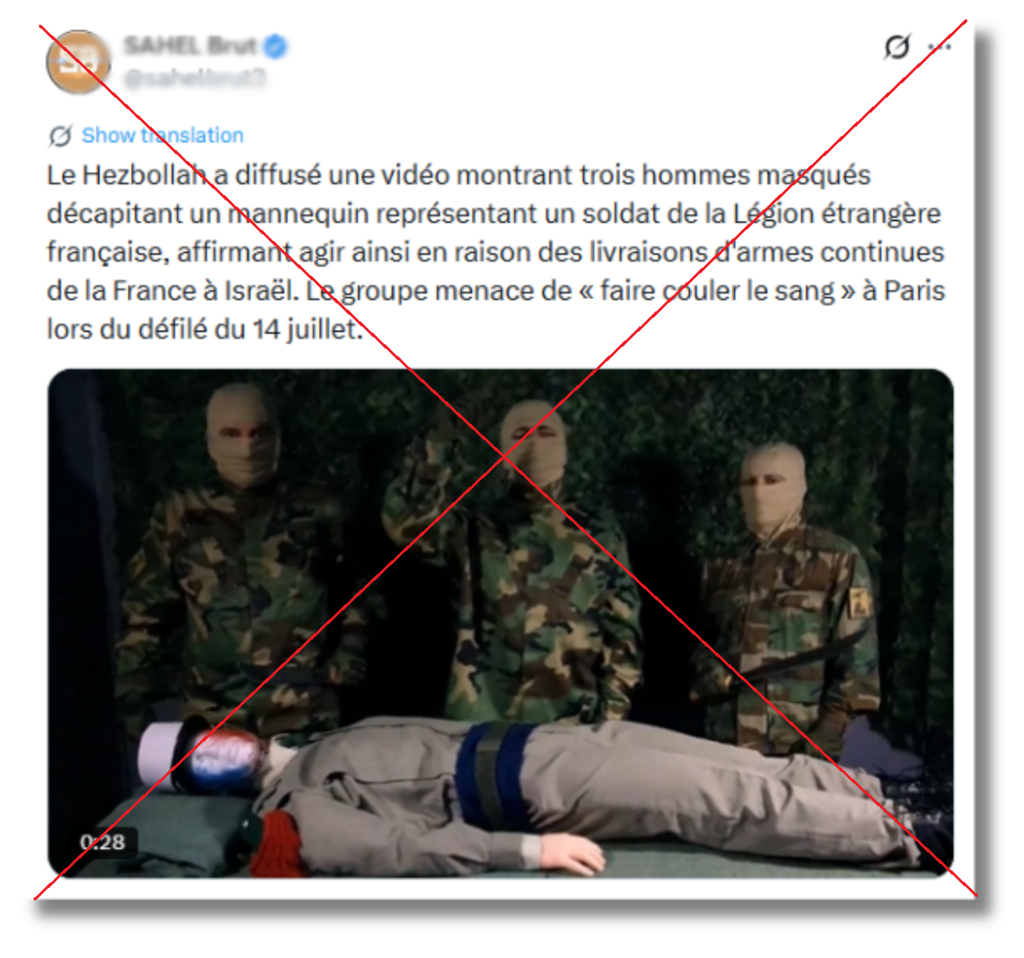 Infox : la propagande russe derrière une nouvelle vidéo de menaces terroristes contre la France 1 Un faible nombre de comptes a relayé cet infox, possiblement amplifiée artificiellement.