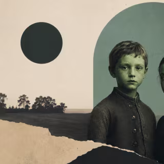 Deux enfants à la peau verte surgissent de nulle part… et leur histoire reste inexpliquée. Image générée à l'aide d'un outil IA. © Xavier Demeersman, ChatGPT
