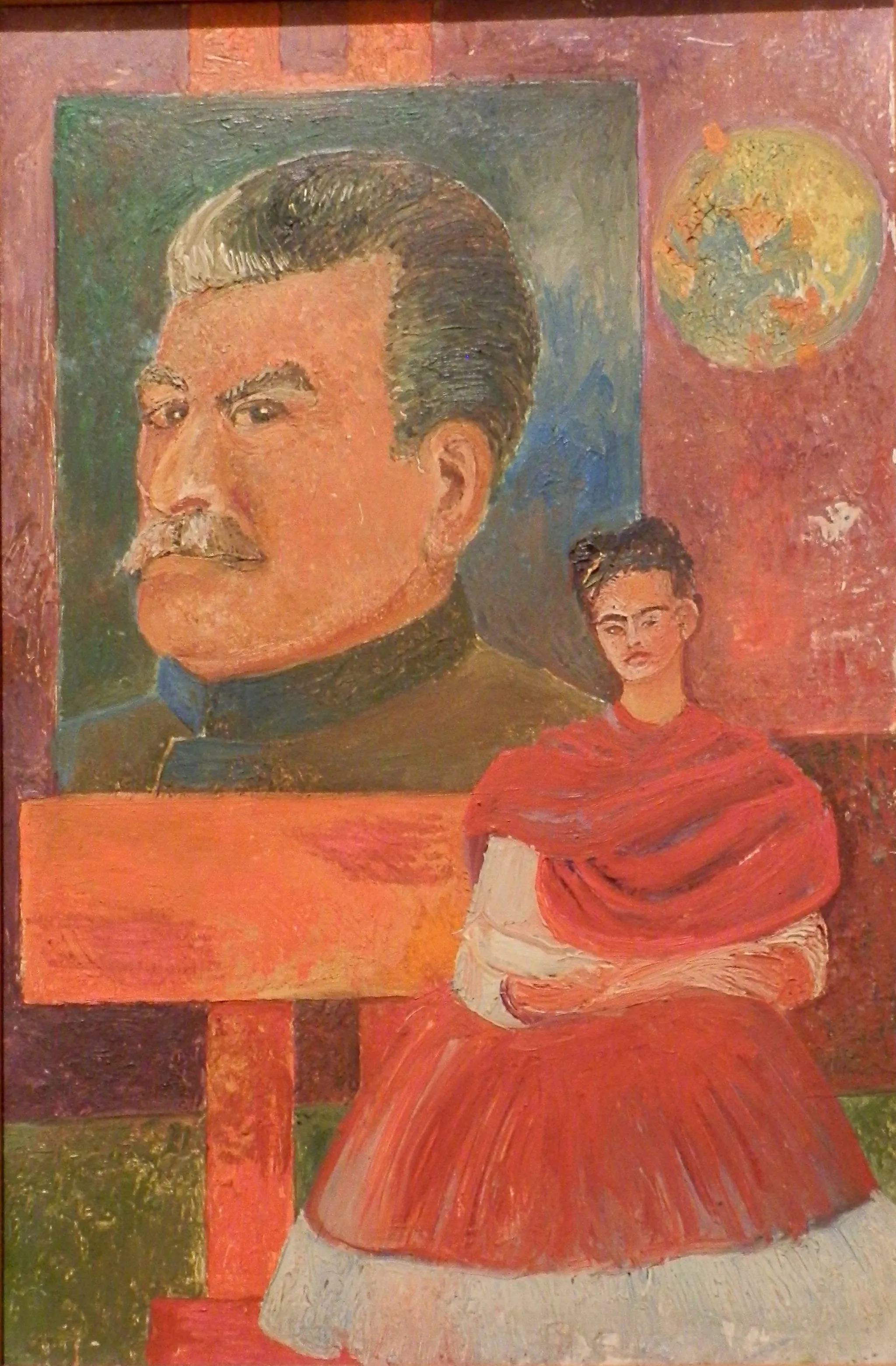 "Autoportrait avec Staline", Frida Kahlo, 1954