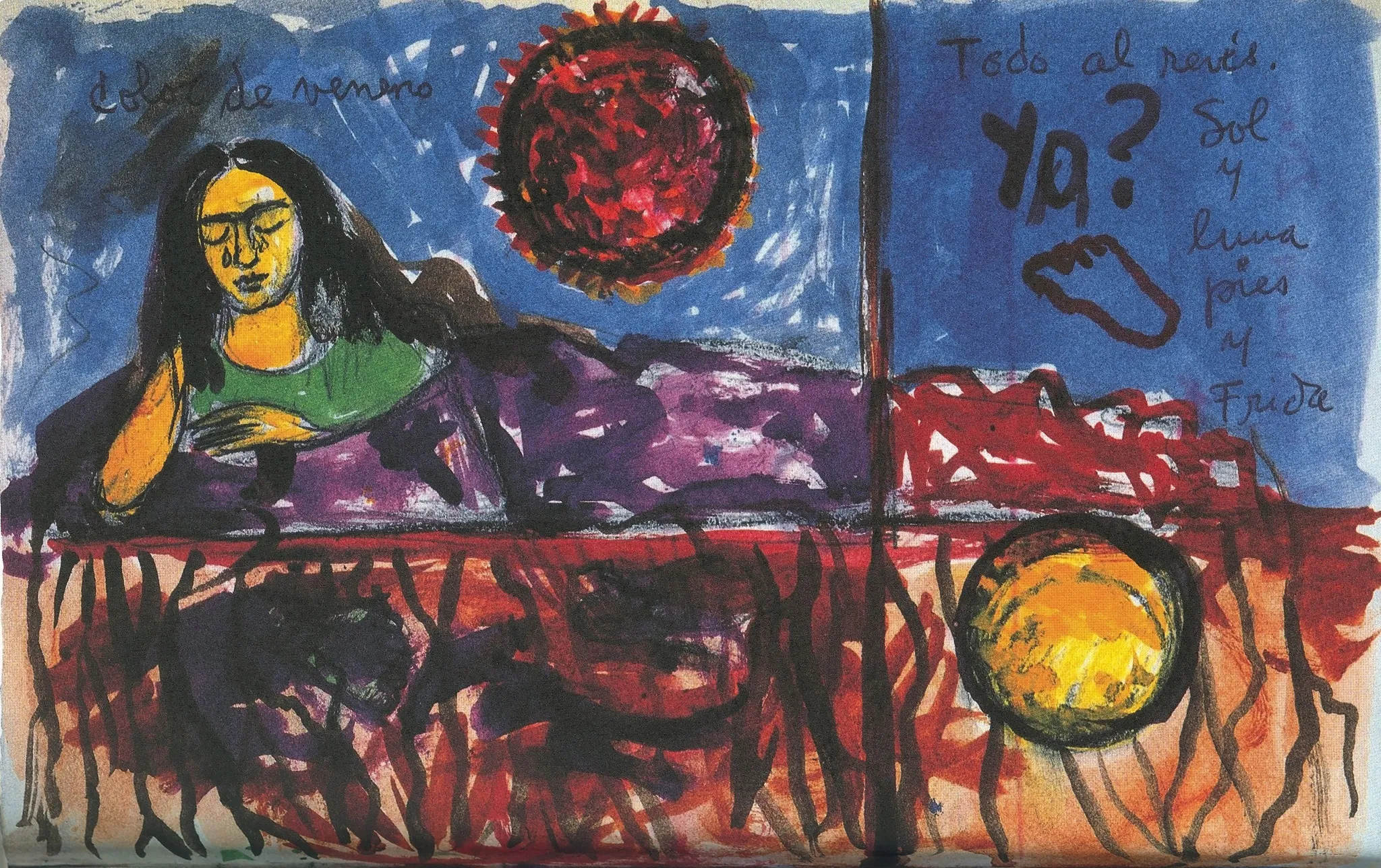 Une page du journal de Frida Kahlo, Collection of Museo Dolores Olmedo Patino, Mexiko City