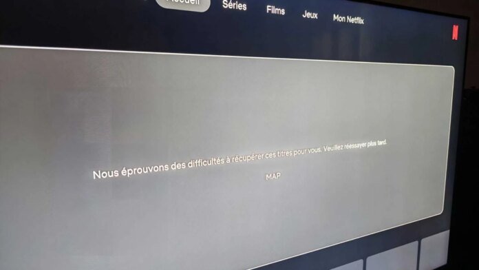 Netflix rencontre une panne, des centaines de signalements en quelques