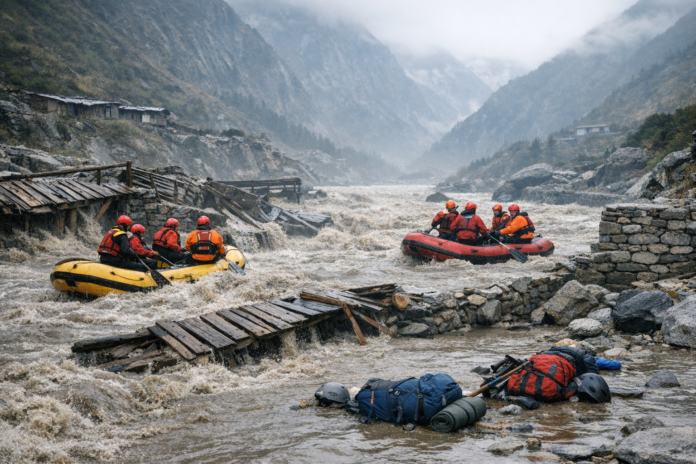 Crue meurtrière à la frontière Népal-Tibet : au moins 98 morts, des centaines portés disparus Crue meurtrière à la frontière Népal-Tibet : au moins 98 morts, des centaines portés disparus