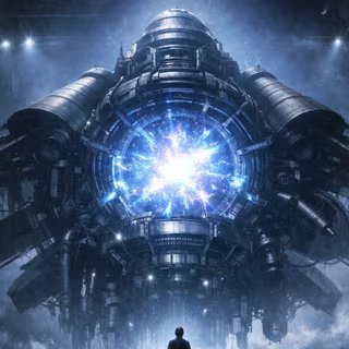 Illustration d'un vaisseau spatial avec propulsion à fusion nucléaire. © XD avec ChatGPT