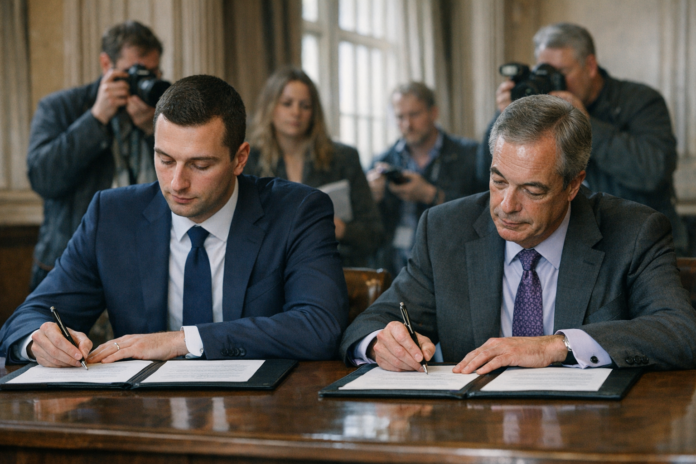 Birmingham : Bardella et Farage signent un accord pour contrer l'immigration